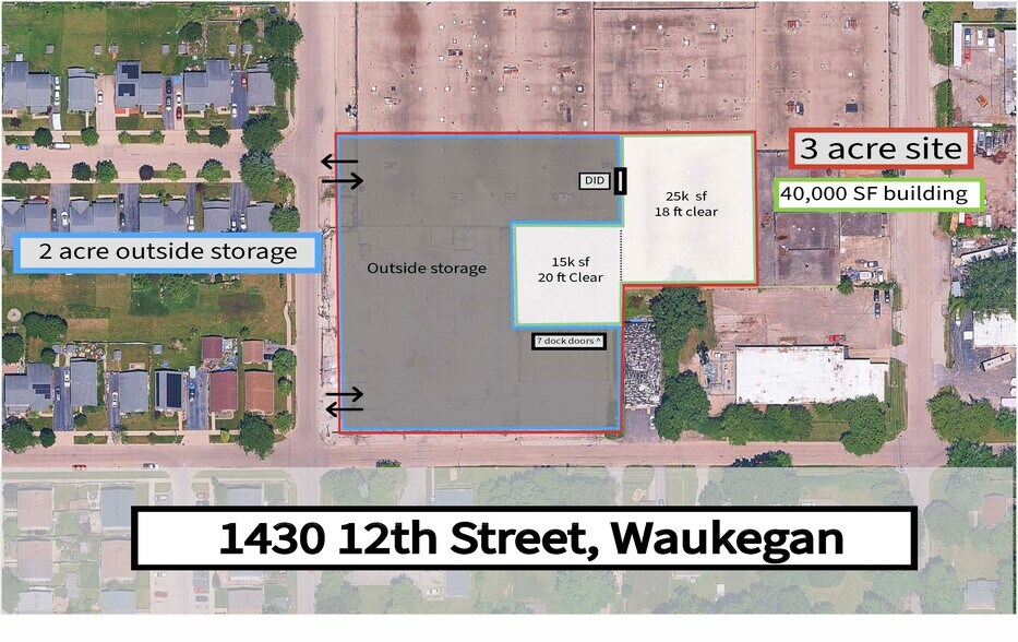 1430 12th St, Waukegan, IL for lease - Site Plan - Image 1 of 1