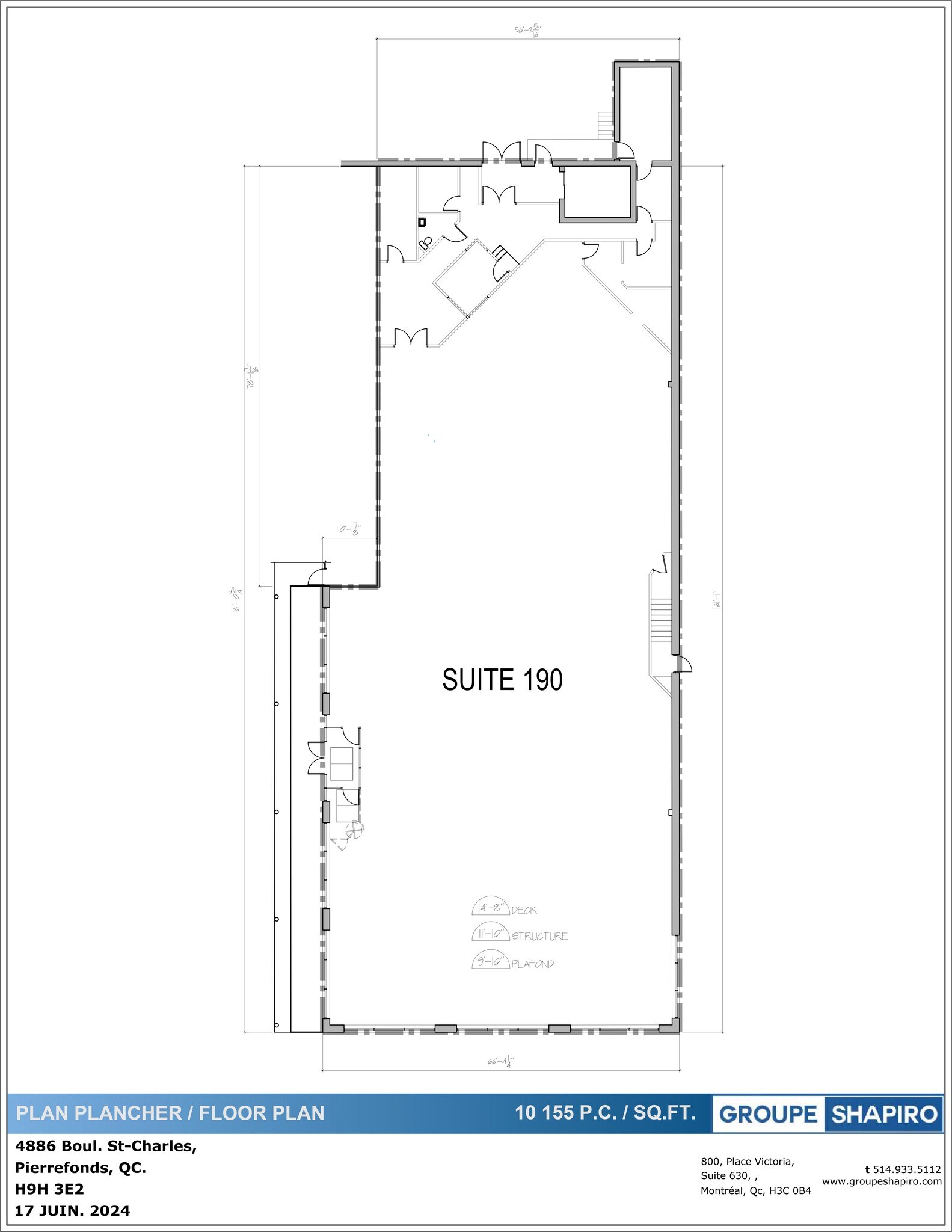 4886 Boul Saint-Charles, Montréal, QC for lease Site Plan- Image 1 of 1