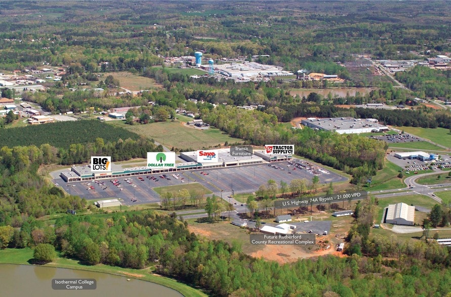 1639 College Ave, Spindale, NC for lease - Aerial - Image 2 of 8