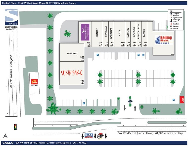 9501 SW 72nd St, Miami, FL for lease - Site Plan - Image 2 of 8