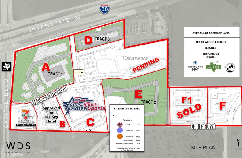 SEC I-30 & FM 549 – Fit Sport Life Development, Rockwall, TX for sale - Site Plan - Image 3 of 5