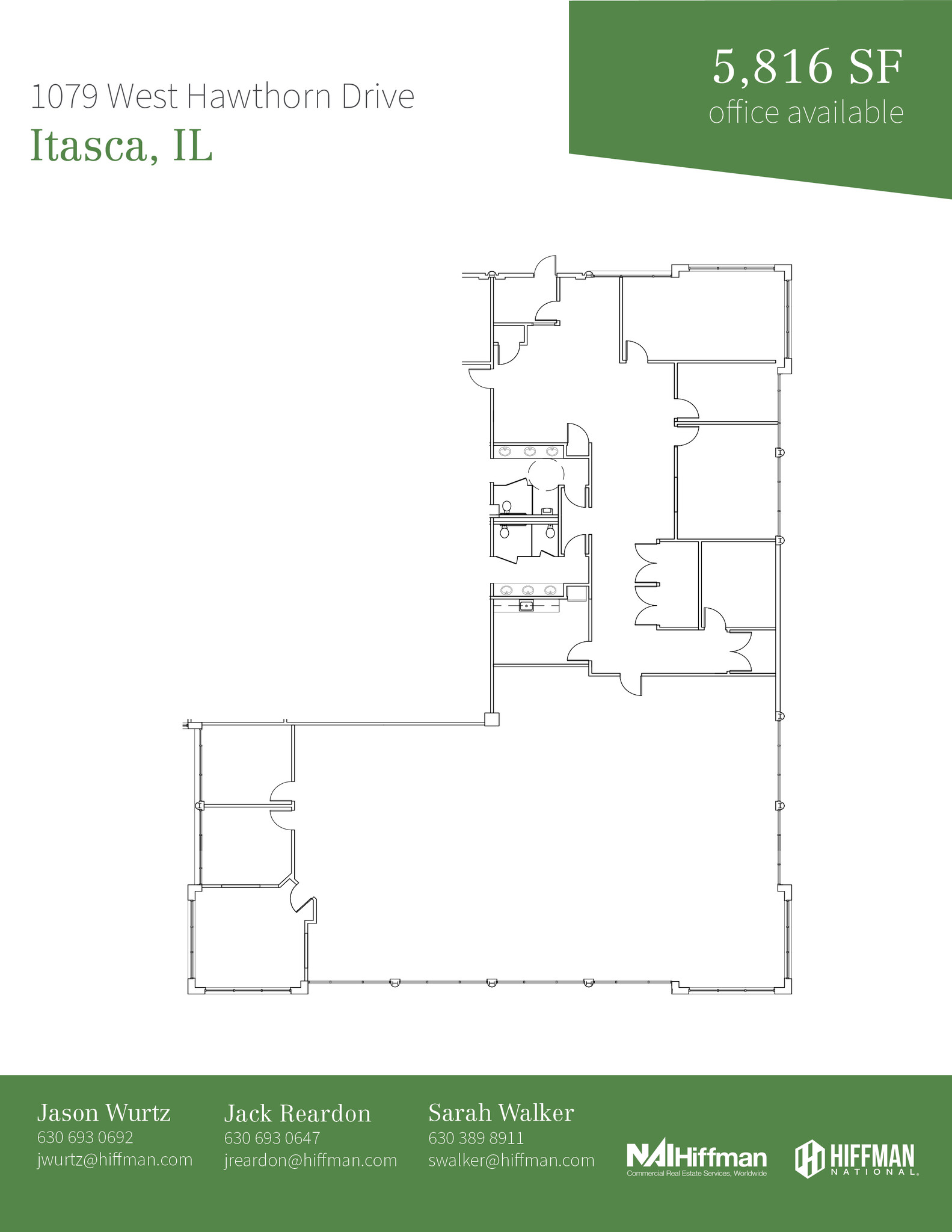 1091-1099 W Hawthorn Dr, Itasca, IL for lease Floor Plan- Image 1 of 1