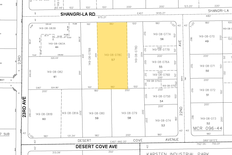 2231 W Shangri La Rd, Phoenix, AZ for lease - Plat Map - Image 2 of 3