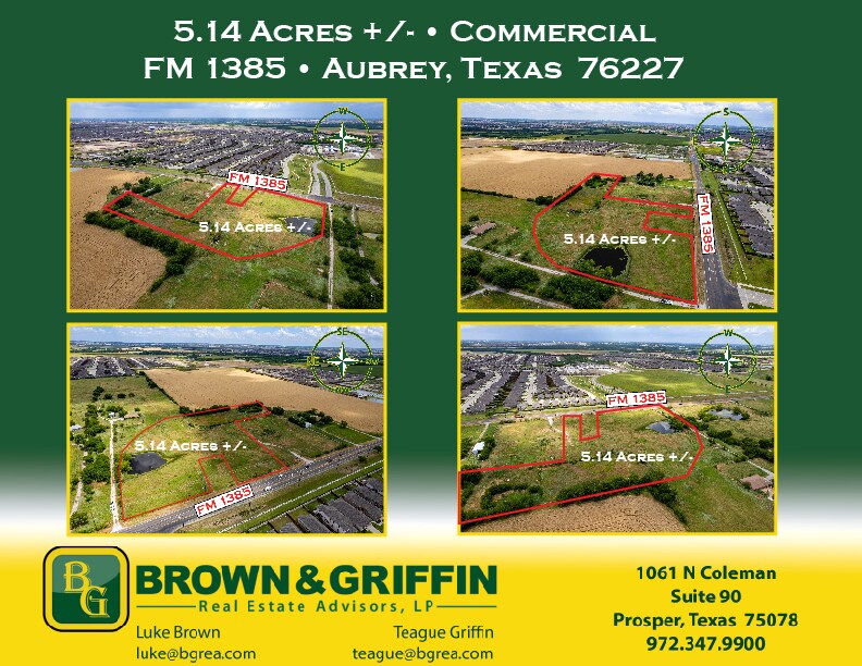FM 1385, Aubrey, TX 76227 Land for Sale