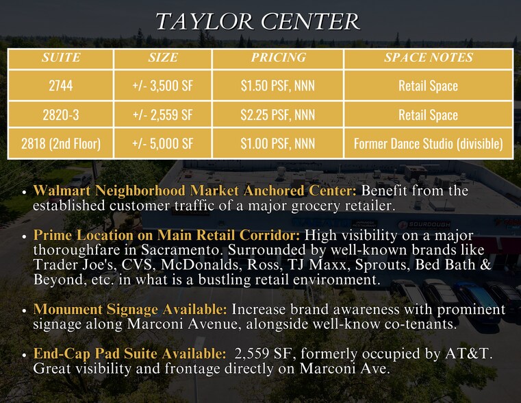 2700-2826 Marconi Ave, Sacramento, CA for lease - Building Photo - Image 2 of 12