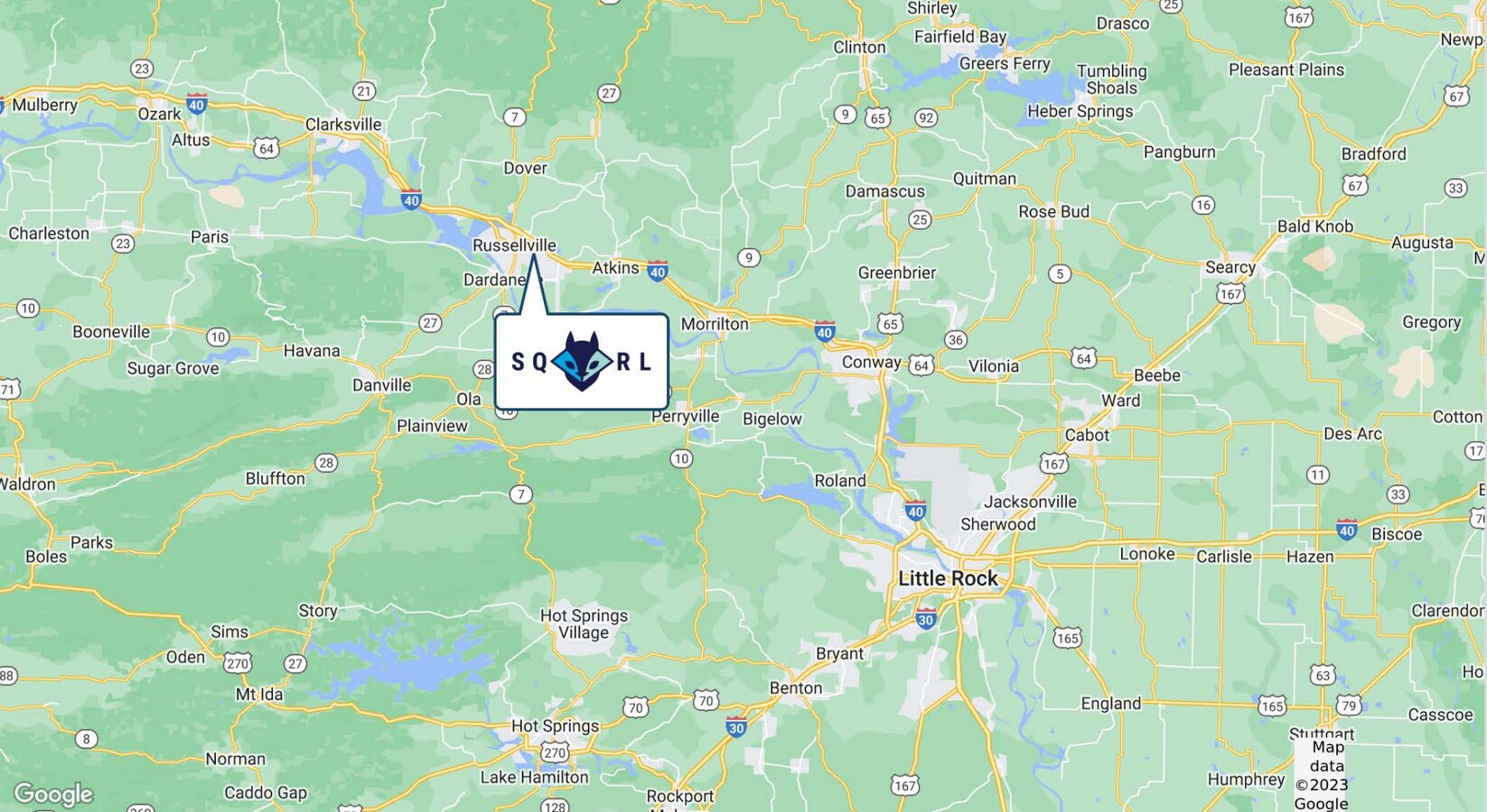 1600 S Elmira Ave, Russellville, AR 72802 SQRL Gas Station and CStore