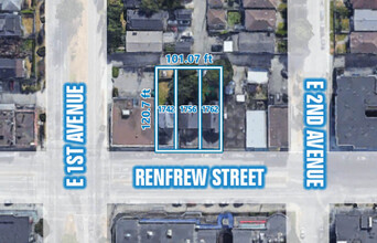 1742-1762 Renfrew St, Vancouver, BC - AERIAL  map view - Image1