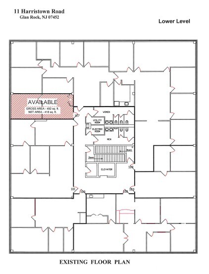 11 Harristown Rd, Glen Rock, NJ for lease Floor Plan- Image 1 of 3