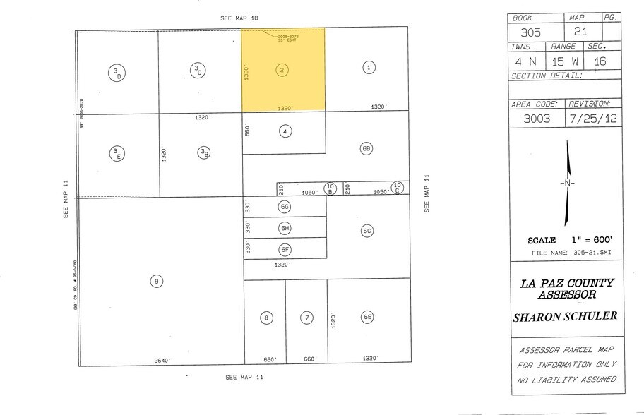 US-60 & McVay Rd, Bouse, AZ for sale - Plat Map - Image 2 of 2