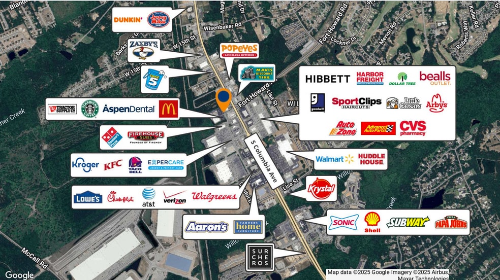 421 S Columbia Ave, Rincon, GA for sale - Aerial - Image 2 of 8