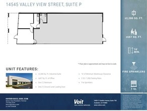 14525 Valley View Ave, Santa Fe Springs, CA for lease Floor Plan- Image 1 of 1