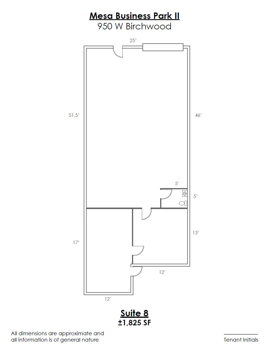 950 W Birchwood Ave, Mesa, AZ for lease Floor Plan- Image 1 of 1