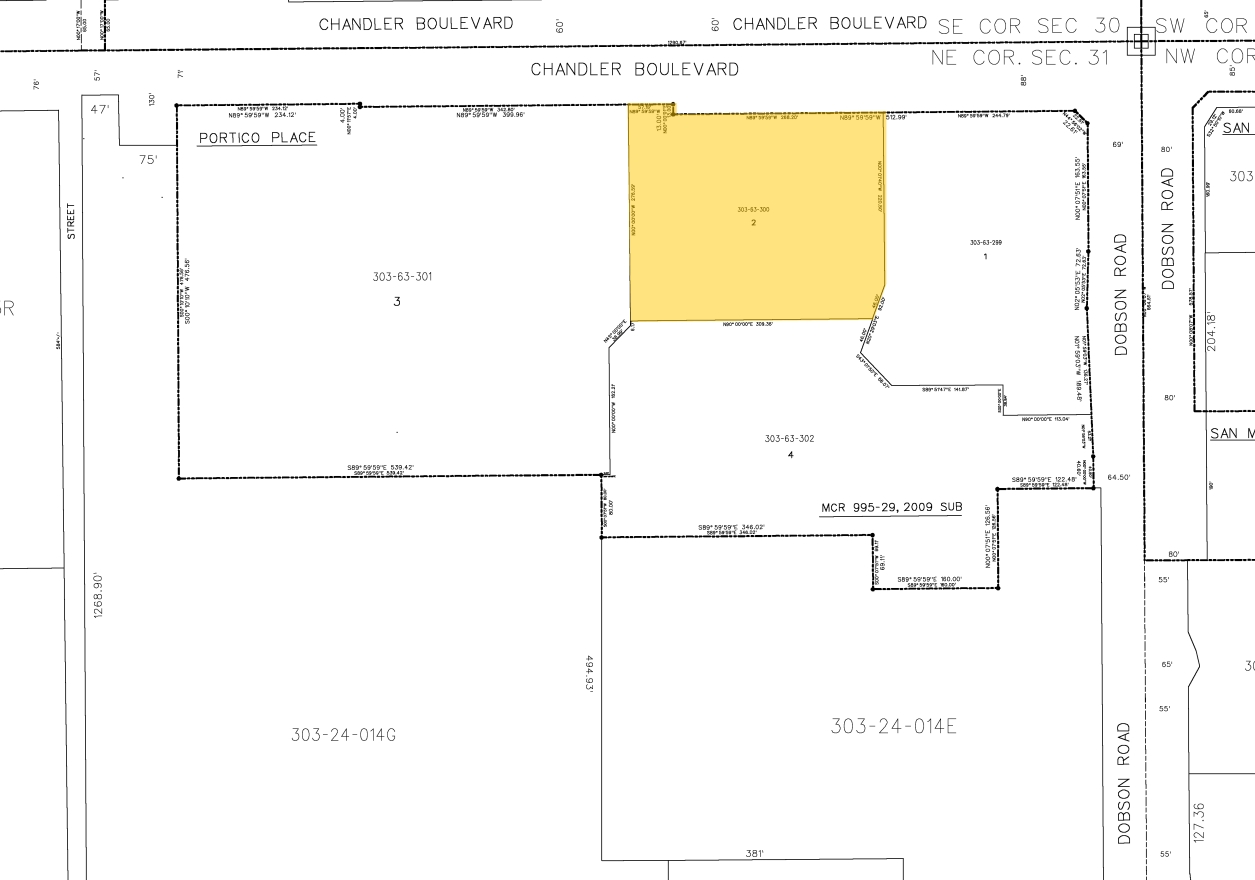 2051 W Chandler Blvd, Chandler, AZ for sale Plat Map- Image 1 of 1