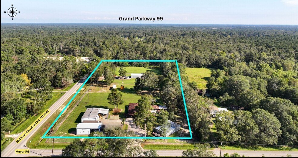 31574 Huffman Cleveland Rd, Huffman, TX for sale - Aerial - Image 3 of 15