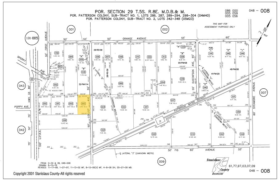 821 Locust Ave, Patterson, CA for sale - Plat Map - Image 1 of 1