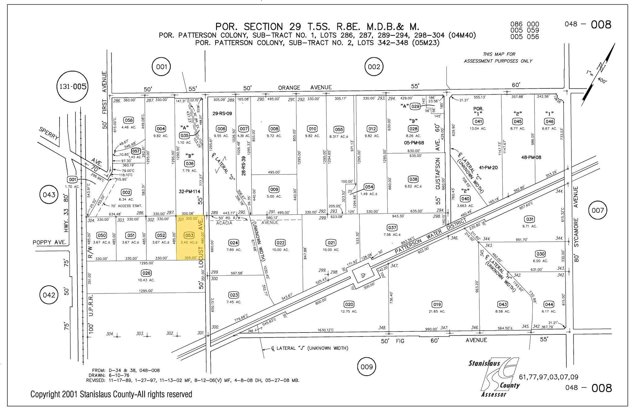 821 Locust Ave, Patterson, CA for sale Plat Map- Image 1 of 1