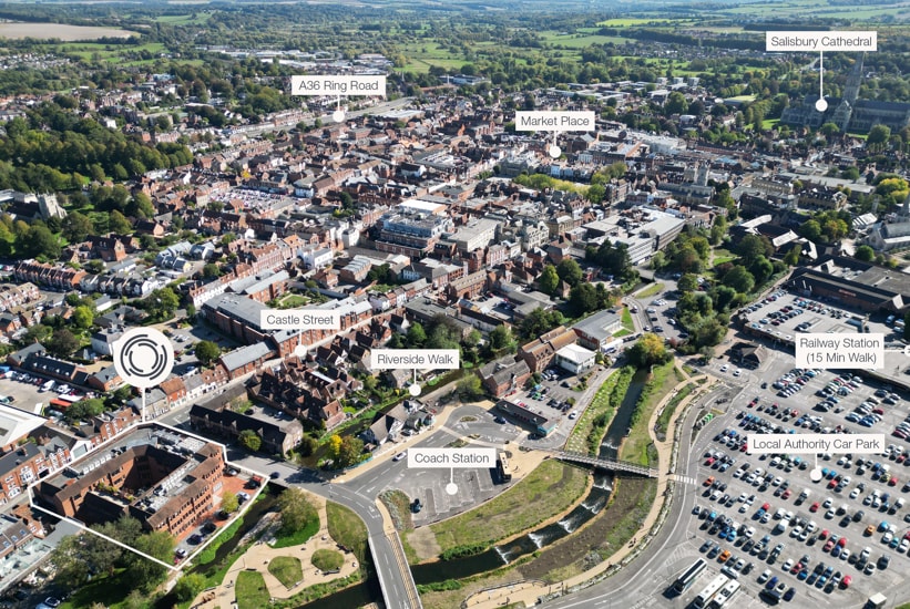 123 Castle, Salisbury for lease - Aerial - Image 2 of 15