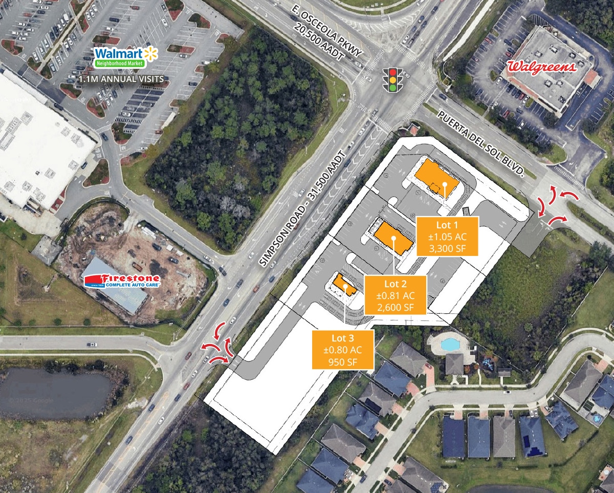 Simpson Rd & E Osceola Pky, Kissimmee, FL for lease Aerial- Image 1 of 4
