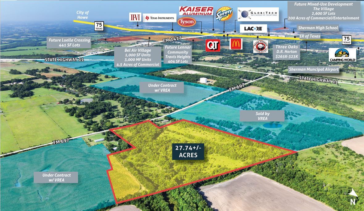 FM 697, Sherman, TX for sale Aerial- Image 1 of 1