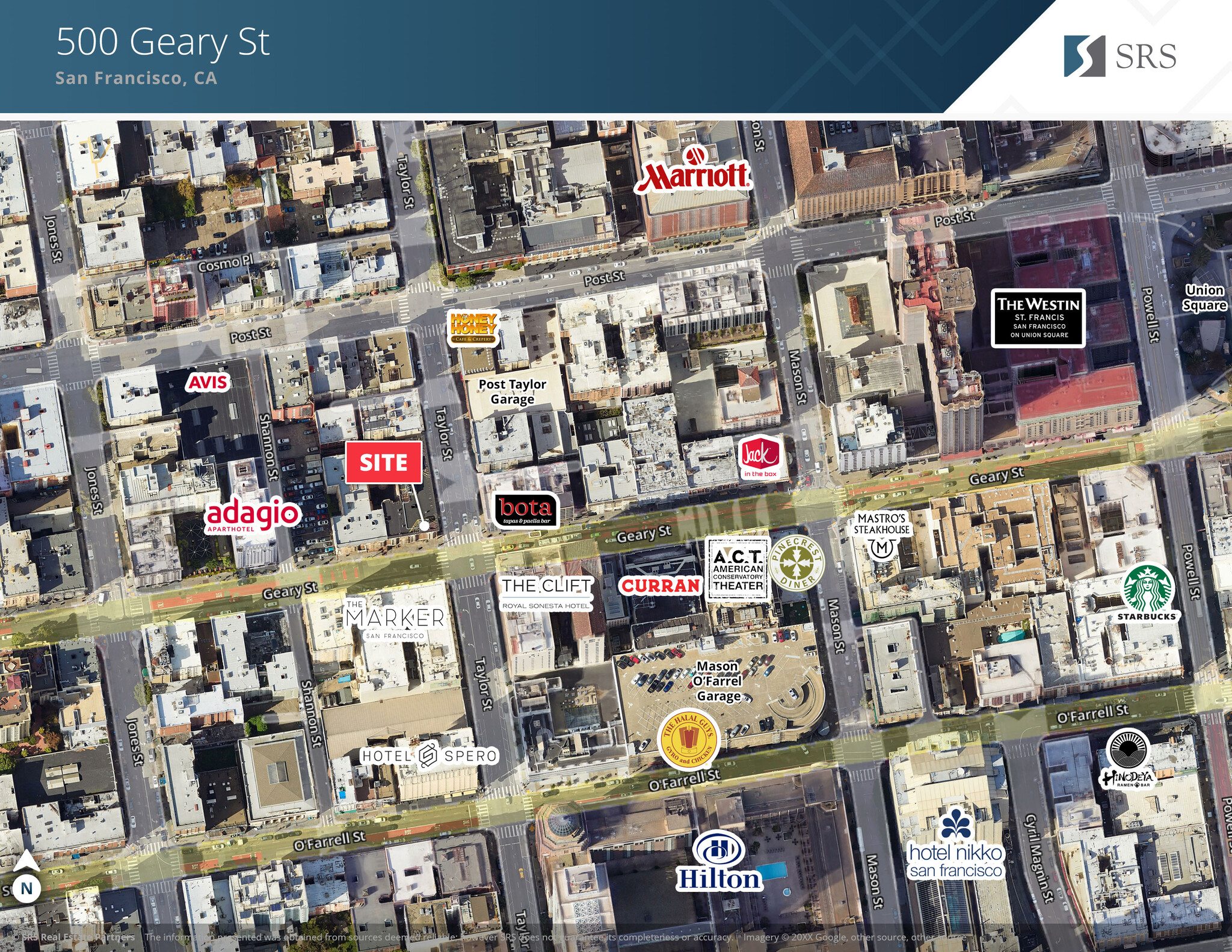 500-516 Geary St, San Francisco, CA for lease Aerial- Image 1 of 1