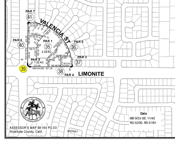 6180 Sumner Ave, Corona, CA for lease - Plat Map - Image 3 of 3