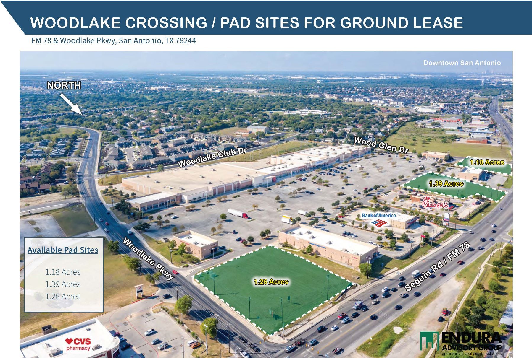 FM 78 – Woodlake Crossing Pad Site - 1.26 Acres, San Antonio, TX for sale Primary Photo- Image 1 of 1