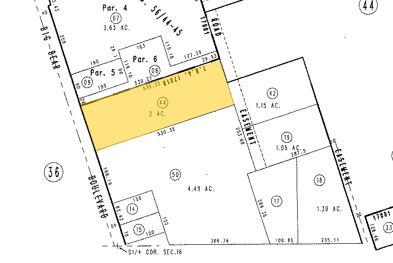 42167 Big Bear Blvd, Big Bear Lake, CA for lease - Plat Map - Image 3 of 33