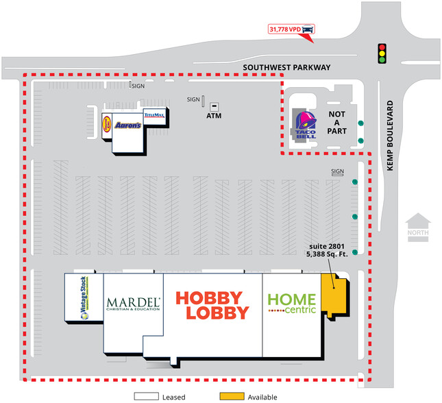 2811 Southwest Pky, Wichita Falls, TX for lease - Site Plan - Image 3 of 4