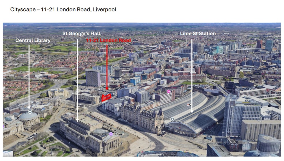 11-21 London Road, Liverpool portfolio of 3 properties for sale on LoopNet.com - Aerial - Image 3 of 3