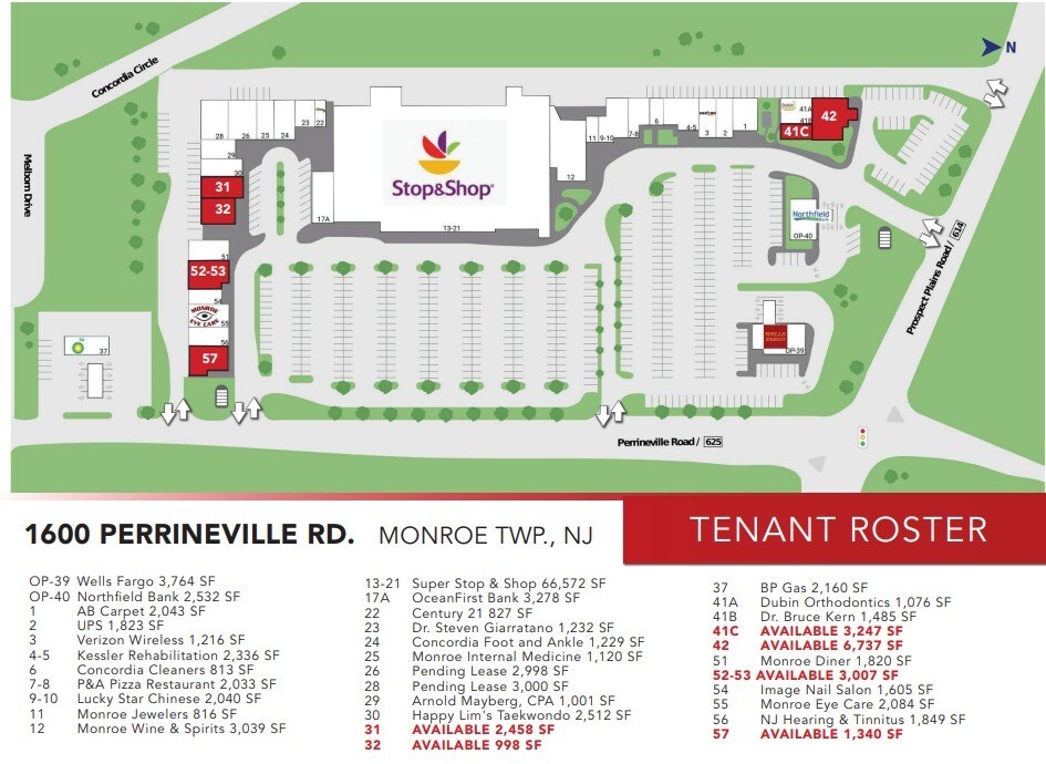 1600 Perrineville Rd, Cranbury, NJ 08512 Concordia Shopping Center