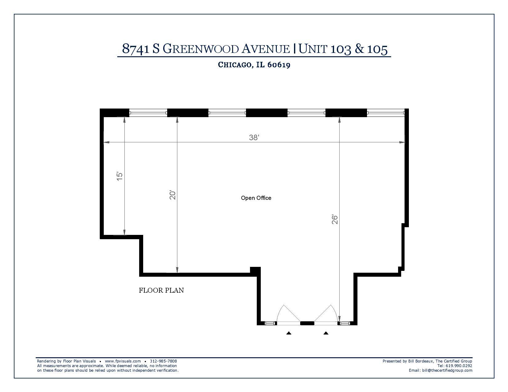 8741 S Greenwood Ave, Chicago, IL for lease Floor Plan- Image 1 of 1