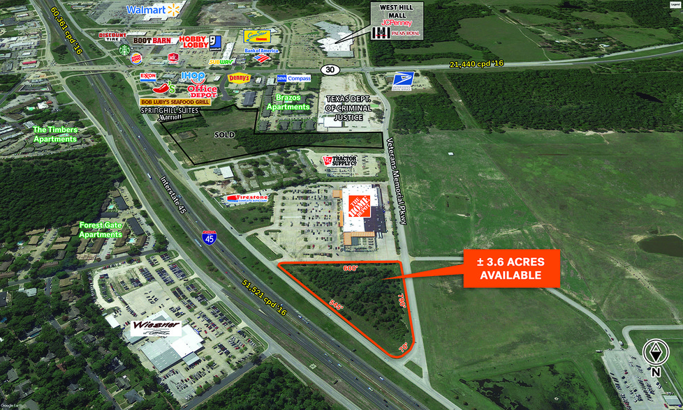 SEC I-45 & Veterans Memorial Pky, Huntsville, TX for sale - Building Photo - Image 1 of 1