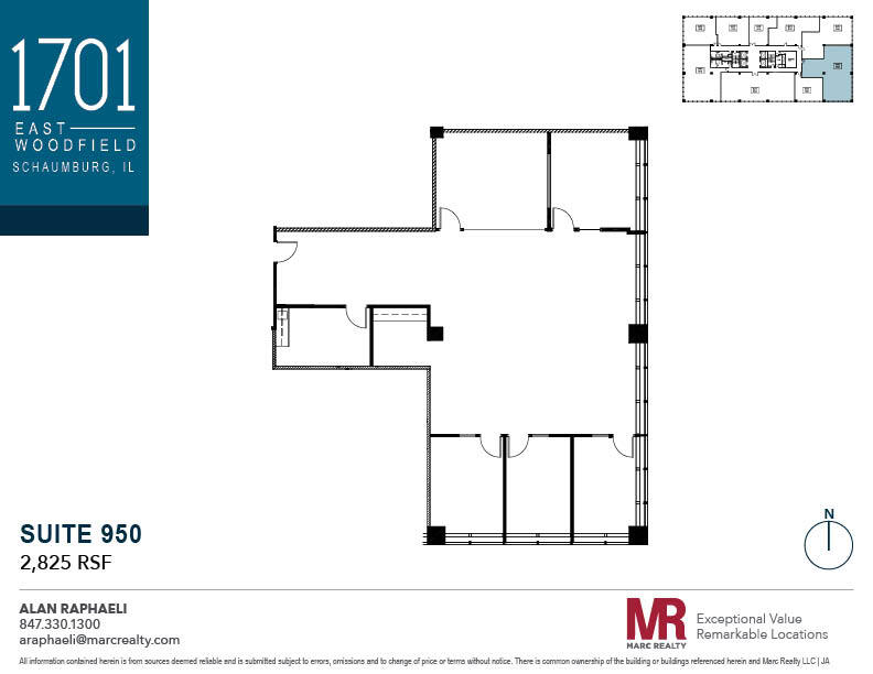 1701 E Woodfield Rd, Schaumburg, IL for lease Floor Plan- Image 1 of 9