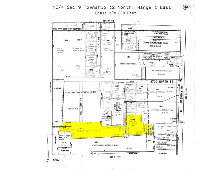 208 3600 N, Hyde Park, UT for sale - Plat Map - Image 3 of 3