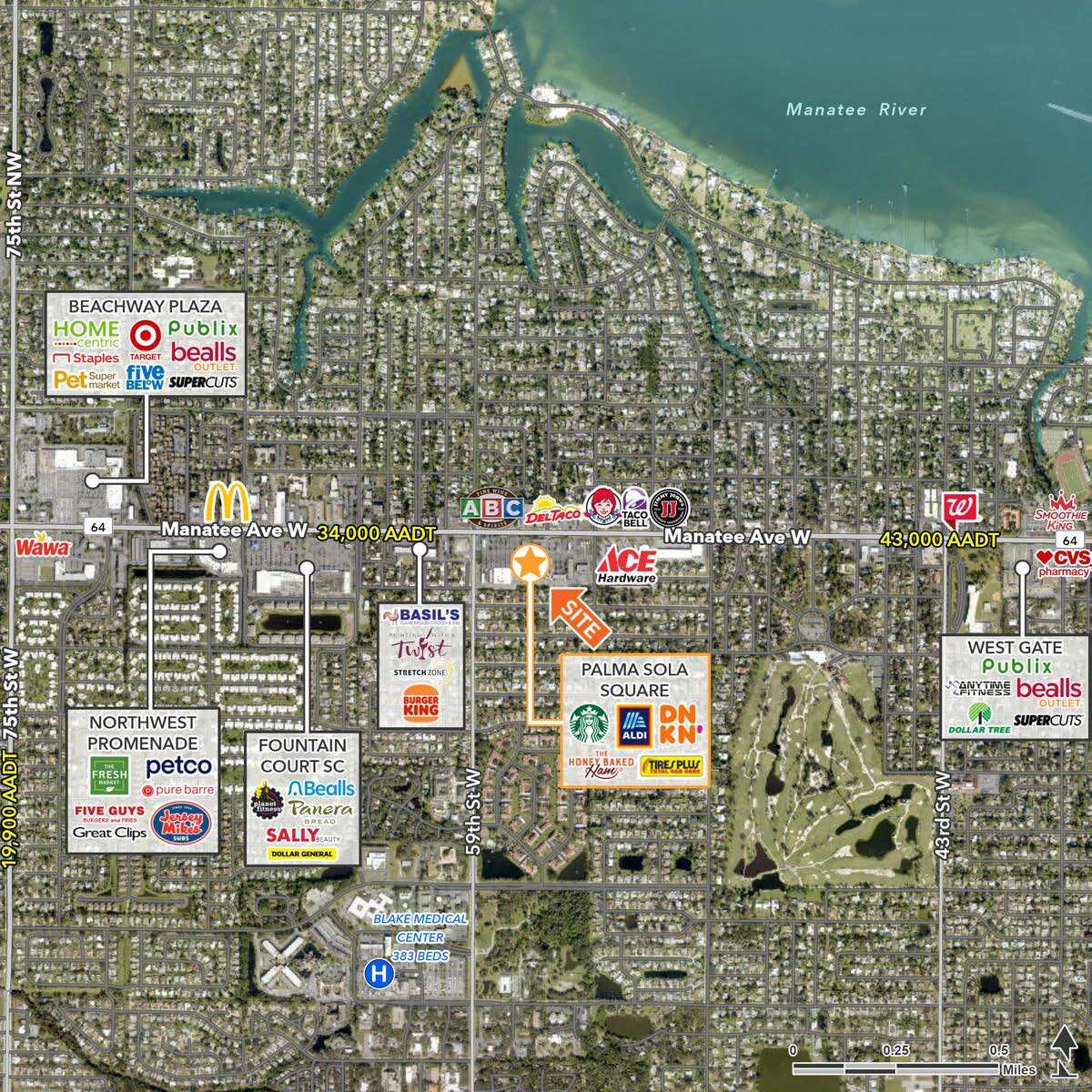 5505-5805 Manatee Ave W, Bradenton, FL for lease Site Plan- Image 1 of 2
