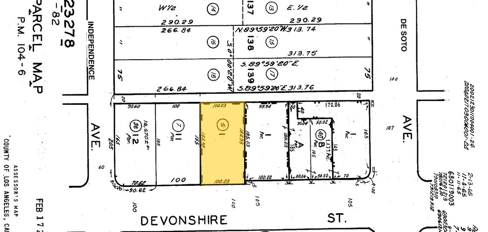 20933 Devonshire St, Chatsworth, CA for lease - Plat Map - Image 3 of 3