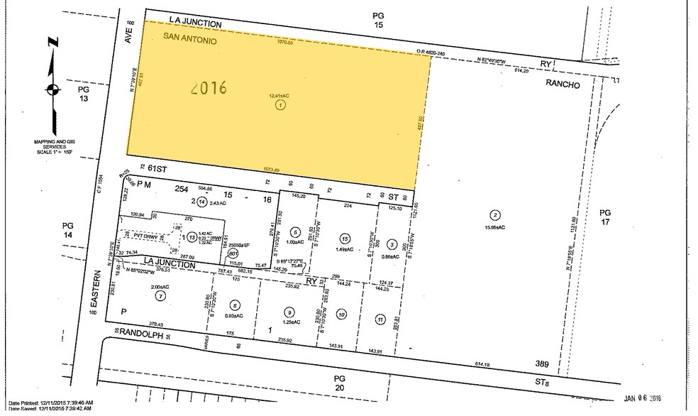 5709 E 61st St, Commerce, CA for lease - Plat Map - Image 2 of 9