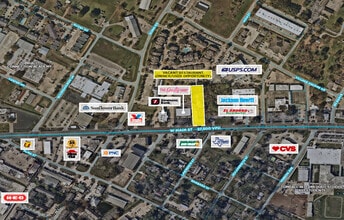 1000 W Main St, Tomball, TX - AERIAL  map view - Image1