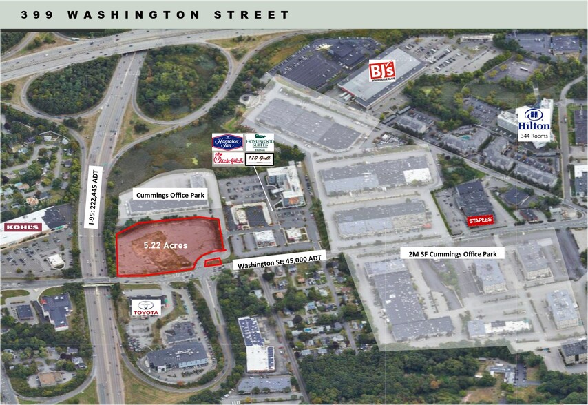 399 Washington St, Woburn, MA for lease - Aerial - Image 1 of 5