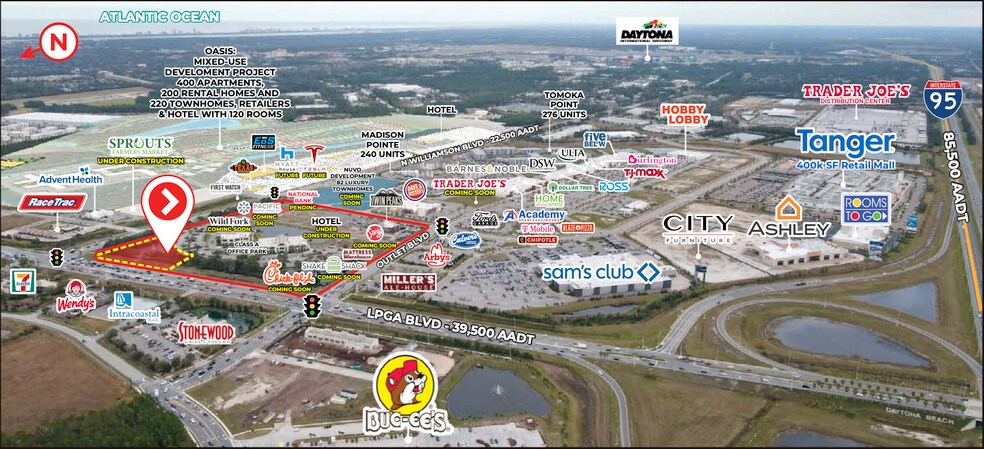 1501 Outlet Blvd, Daytona Beach, FL for lease - Aerial - Image 2 of 4