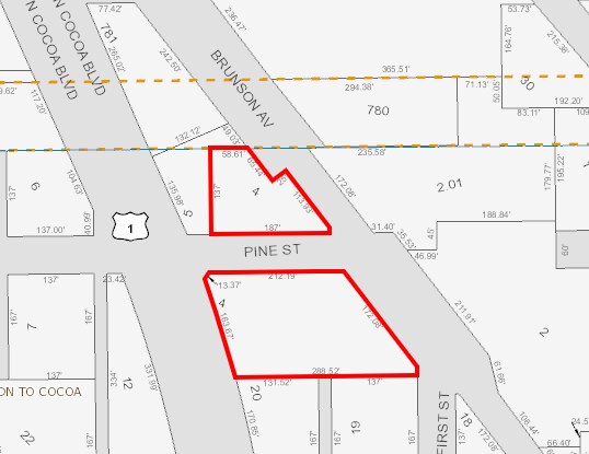 300 N Cocoa Blvd, Cocoa, FL for sale - Plat Map - Image 1 of 1