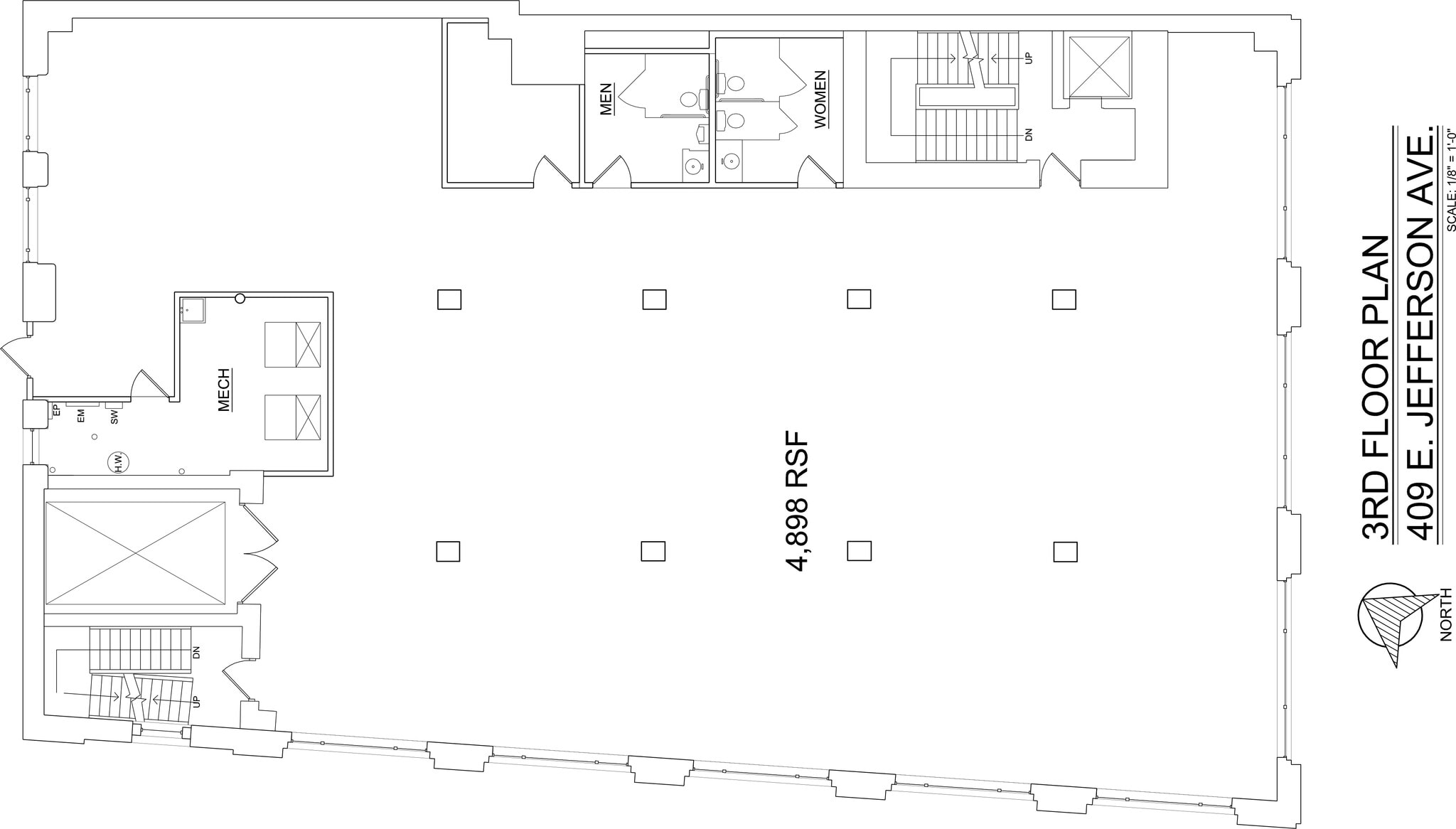 409 E Jefferson Ave, Detroit, MI for lease Floor Plan- Image 1 of 2
