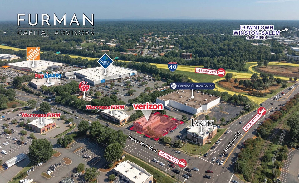 1990 S Stratford Rd, Winston-Salem, NC for sale - Aerial - Image 1 of 8