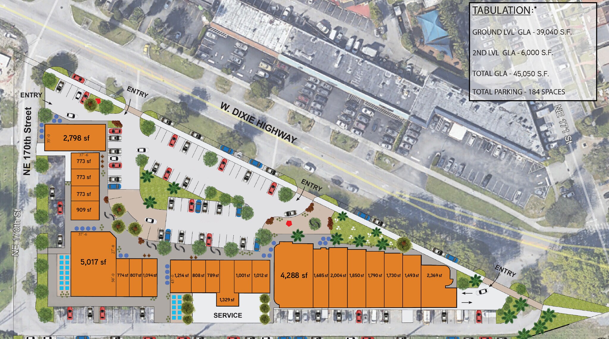 16955-17071 W Dixie Highway, North Miami Beach, FL for sale Site Plan- Image 1 of 1