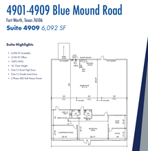 4901-4909 Blue Mound Rd, Fort Worth, TX for lease Floor Plan- Image 1 of 1