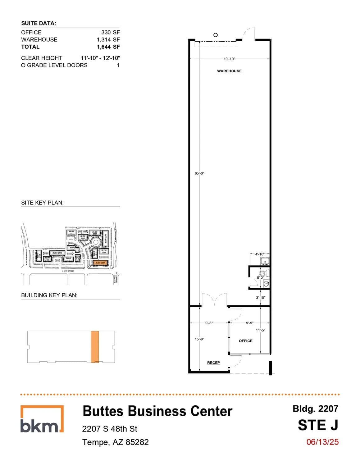 2105 S 48th St, Tempe, AZ for lease Floor Plan- Image 1 of 1