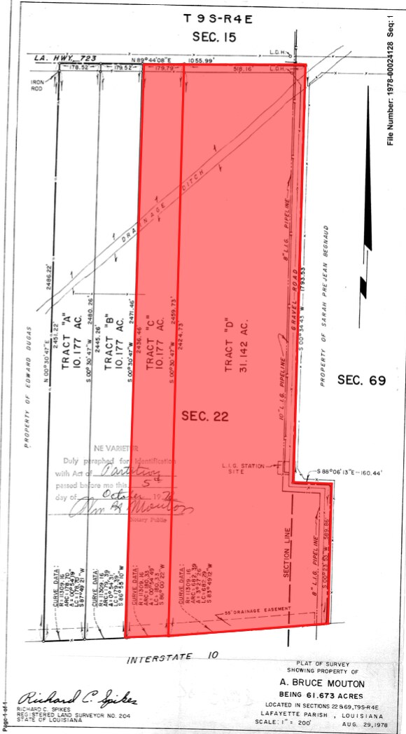 200 Blk S Gentilly, Lafayette, LA for sale Plat Map- Image 1 of 1