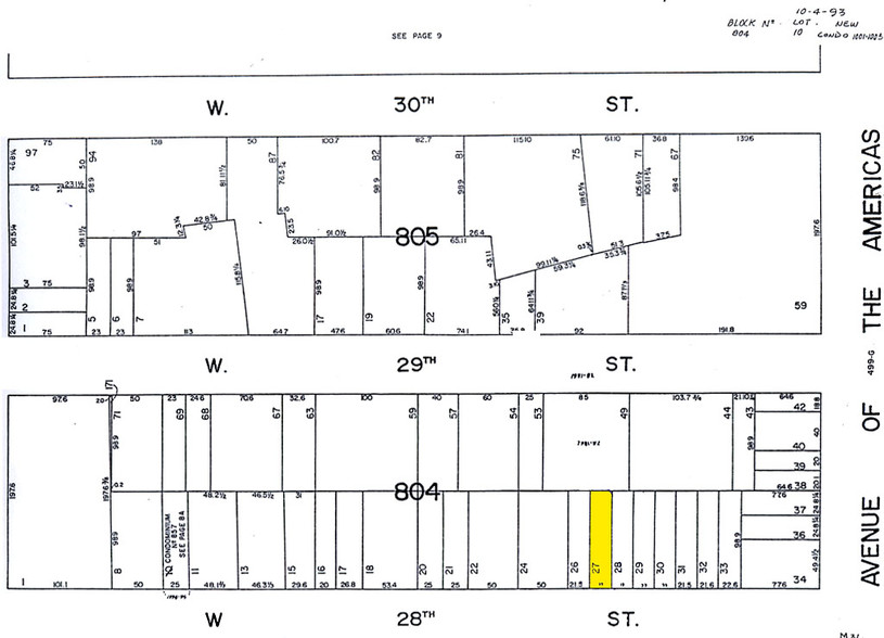 115 W 28th St, New York, NY for lease - Plat Map - Image 3 of 4