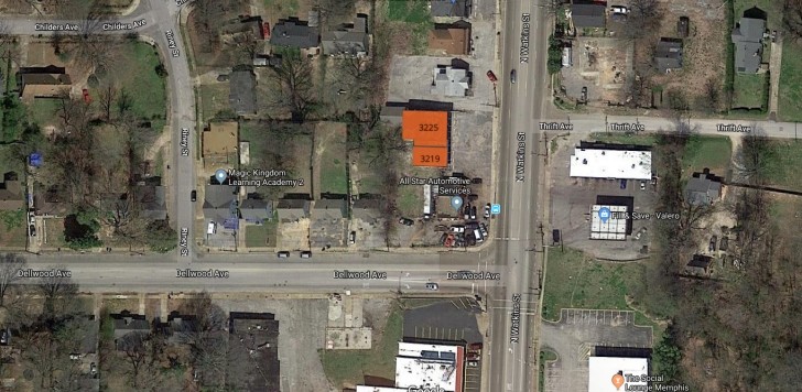 3219-3225 N Watkins St, Memphis, TN for lease - Aerial - Image 2 of 2