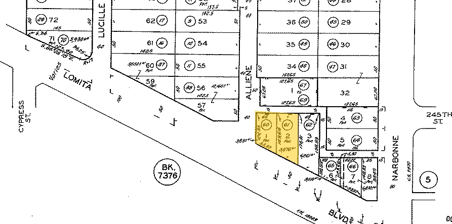 2233 Lomita Blvd, Lomita, CA for sale Plat Map- Image 1 of 1